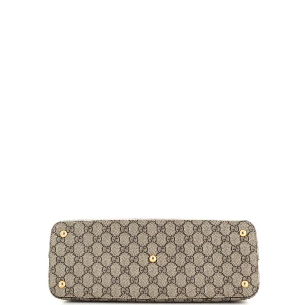 Gucci Linea A Convertible Tote GG Coated Canvas Medium Brown - Picture 4 of 9